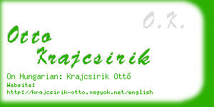 otto krajcsirik business card