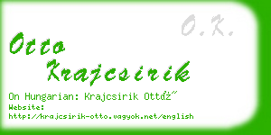 otto krajcsirik business card
